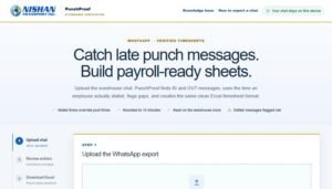 PunchProof by Nishan Transport – Timesheet app from WhatsApp punches by wesrz